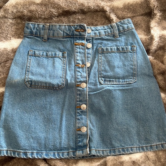 Light Wash Denim Skirt - Picture 1 of 3